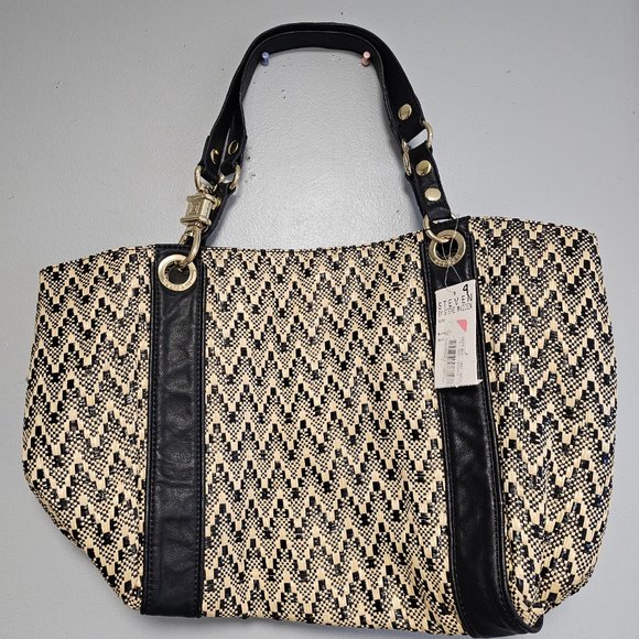 Steven by Steve Madden XL Tote Shoulder bag Multicolor with Faux leather straps - Picture 16 of 16